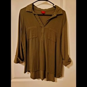 Army green blouse